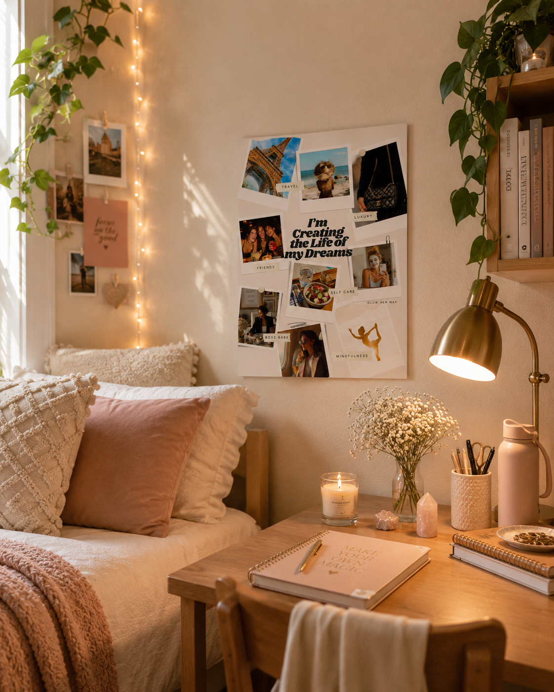 Dream Life Vision Board | Motivational Wall Art Print
