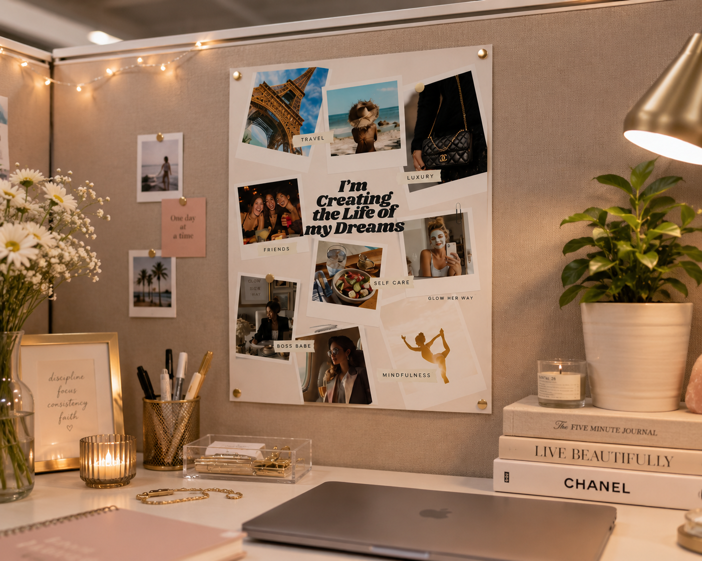 Dream Life Vision Board | Motivational Wall Art Print